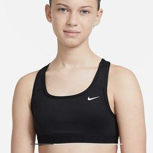 Nike Bra Girls Black Sports Bra Swoosh Training Older Kids XL New With Tags NWT